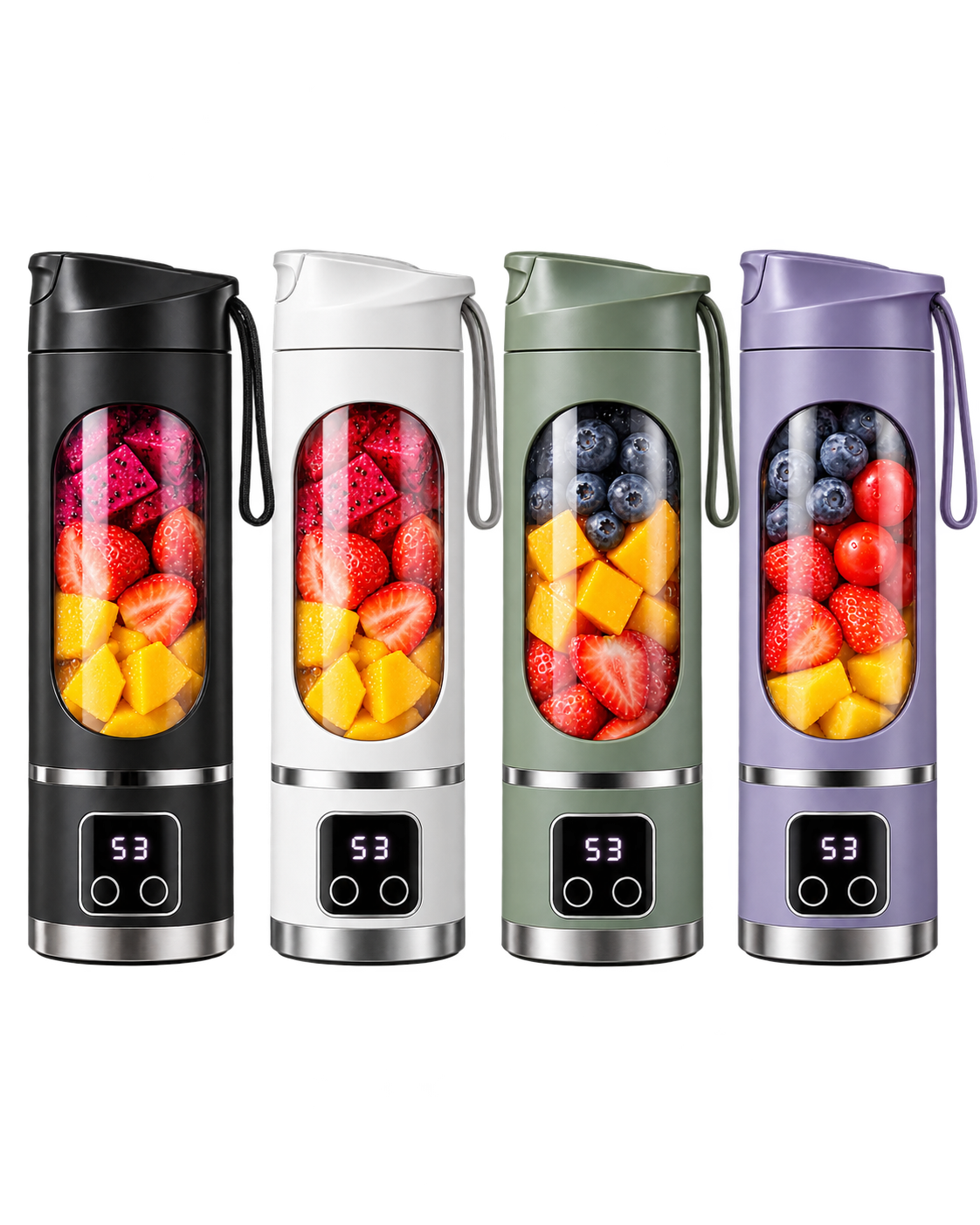 VIRAL Portable Blender in black, front view