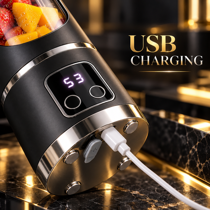VIRAL Portable Blender close-up of the display and charging port