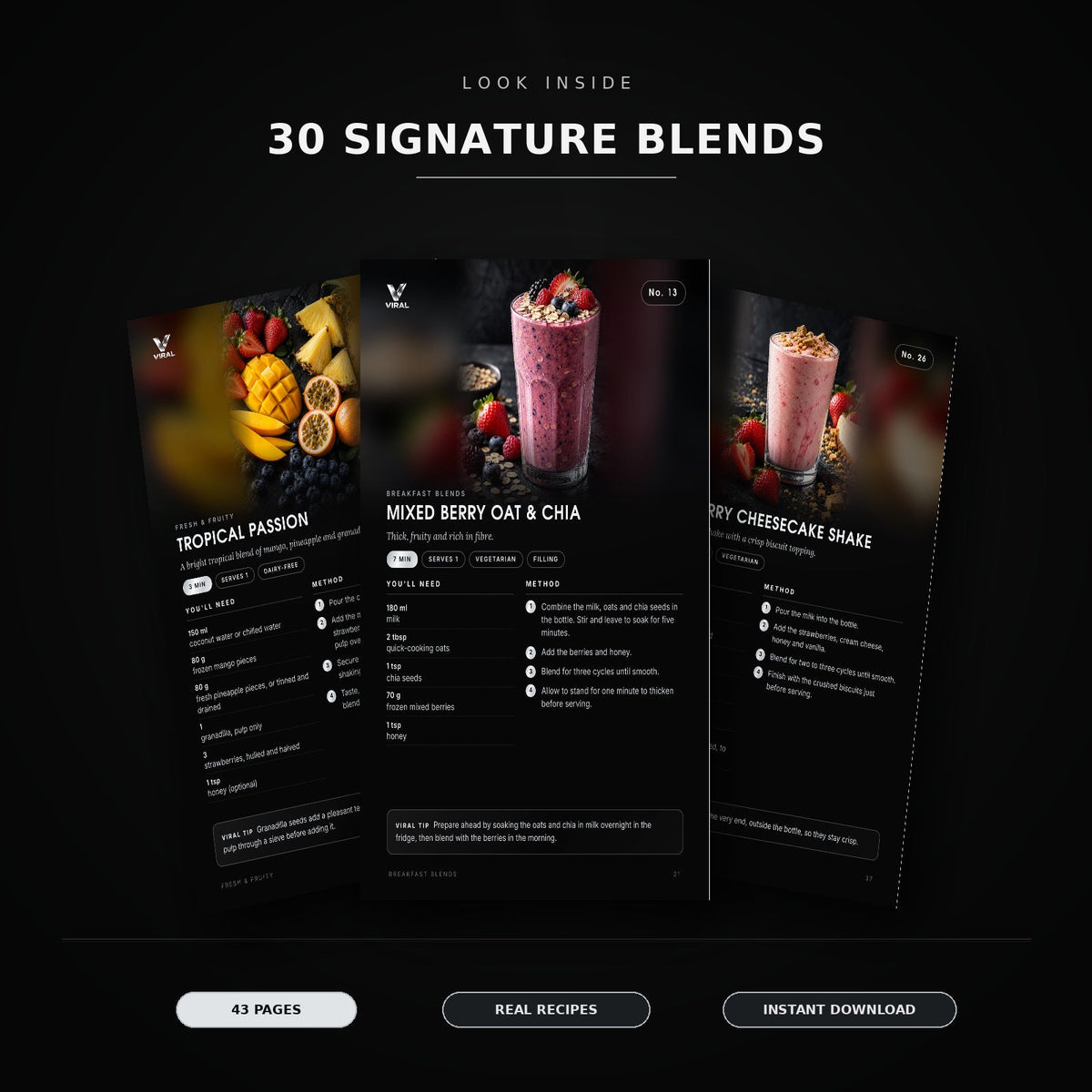 Look inside: real recipe pages from the 43-page PDF